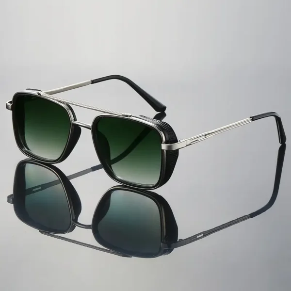 Aviator-Inspired Square Frame Sunglasses with Side Shields: Blending Classic Cool with Modern Edge for Superior Style.